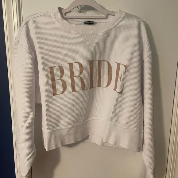 White 'Bride' Ribbed Sweatshirt - Picture 2 of 4